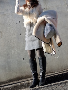 「Doux archives（ドゥアルシーヴ）のアイテム」を使った、gyogyogyogyogyoさん（レディース・154cm）の冬コーディネート