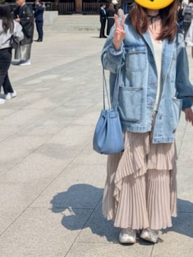 「SNIDEL（スナイデル）のアイテム（スカート）」を使った、gyogyogyogyogyoさん（レディース・154cm）の春コーディネート