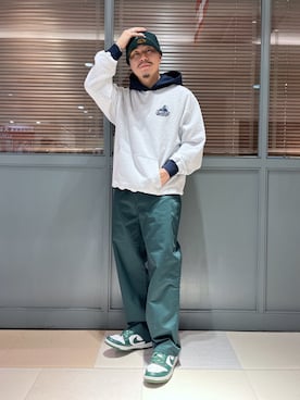 「エクストララージ」｜「アイテム（キャップ）」を使った、村井勇斗さん（メンズ・164cm）の冬コーディネート