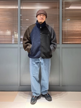 「XLARGE（エクストララージ）のアイテム（ナイロンジャケット）」を使った、村井勇斗さん（メンズ・164cm）の秋コーディネート