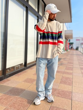 「BACK NUMBER（バックナンバー）のアイテム（キャップ）」を使った、kjsaaanさん（メンズ・170cm）の夏コーディネート