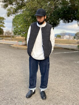 「CAMP7（キャンプセブン）のアイテム（ジャケット/アウター）」を使った、kjsaaanさん（メンズ・170cm）の冬コーディネート