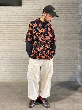 「Levi's（リーバイス）のアイテム（帽子）」を使った、kjsaaanさん（メンズ・170cm）の夏コーディネート