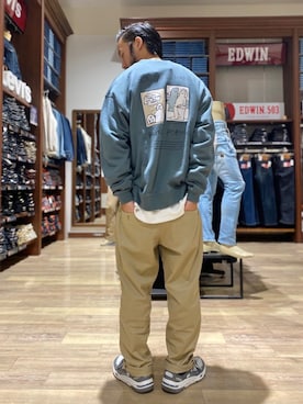 「アイテム（スウェット）」を使った、kjsaaanさん（メンズ・170cm）の冬コーディネート