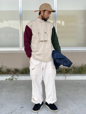 「suicoke（スイコック）のアイテム（スリッポン）」を使った、kjsaaanさん（メンズ・170cm）の秋コーディネート