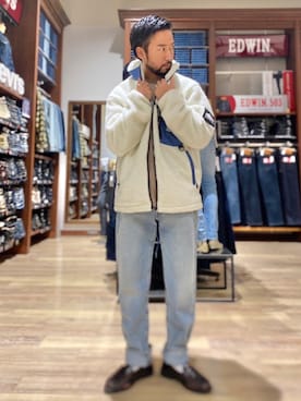 「CAMP7（キャンプセブン）のアイテム（ブルゾン）」を使った、kjsaaanさん（メンズ・170cm）の秋コーディネート