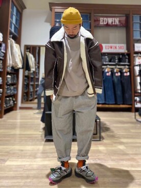 「BACK NUMBER（バックナンバー）のアイテム（ブルゾン）」を使った、kjsaaanさん（メンズ・170cm）の秋コーディネート