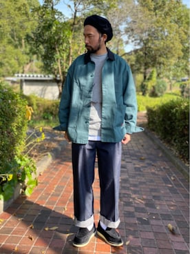 「suicoke（スイコック）のアイテム（スリッポン）」を使った、kjsaaanさん（メンズ・170cm）の秋コーディネート