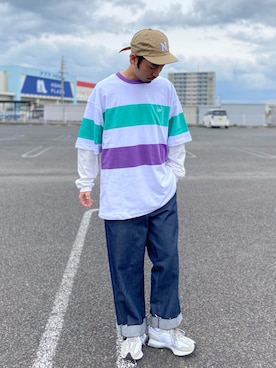 「Levi's（リーバイス）のアイテム（チノパンツ）」を使った、kjsaaanさん（メンズ・170cm）の春コーディネート