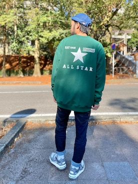 「CONVERSE（コンバース）のアイテム（スウェット）」を使った、kjsaaanさん（メンズ・170cm）の冬コーディネート