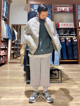 「BACK NUMBER（バックナンバー）のアイテム（MA-1）」を使った、kjsaaanさん（メンズ・170cm）の冬コーディネート