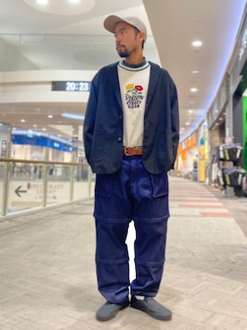 「CAMP7（キャンプセブン）のアイテム」を使った、kjsaaanさん（メンズ・170cm）の冬コーディネート