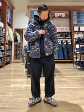 「CAMP7（キャンプセブン）のアイテム（ブルゾン）」を使った、kjsaaanさん（メンズ・170cm）の秋コーディネート