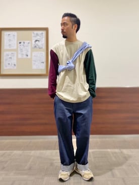 「Levi's（リーバイス）のアイテム（チノパンツ）」を使った、kjsaaanさん（メンズ・170cm）の秋コーディネート