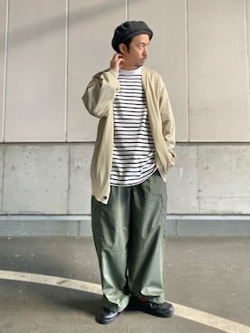 「アイテム（スリッポン）」を使った、kjsaaanさん（メンズ・170cm）の春コーディネート