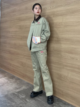 「x-girl_ootd」｜「アイテム（ブルゾン）」を使った、立花清華さん（レディース・168cm）の秋コーディネート