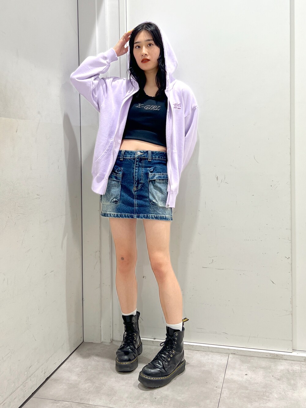 X-girl（エックスガール）の「RUFFLE TANK TOP（タンクトップ