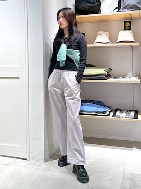 「x-girl_ootd」｜立花清華さん（レディース・168cm）の春コーディネート