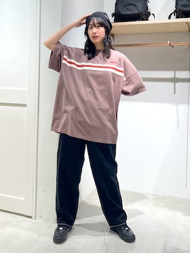 「x-girl_ootd」｜「アイテム（ワンピース/ドレス）」を使った、立花清華さん（レディース・168cm）の夏コーディネート