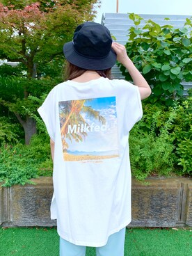 小南知世さん(レディース・153cm)の夏コーディネート