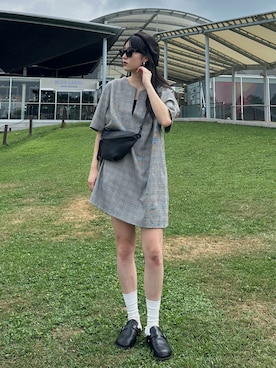 「アイテム（ボディバッグ/ウエストポーチ）」を使った、𝐒 𝐄 𝐈 𝐑 𝐀さん（レディース・168cm・20代）の夏コーディネート