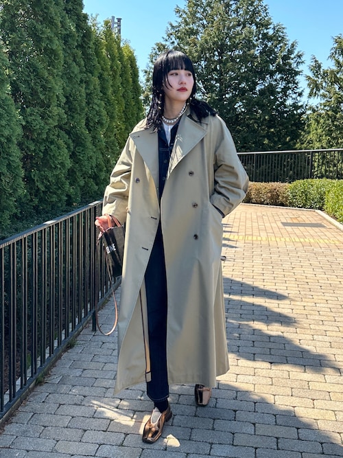 Ameri TURKEY ORGANIC FLARE TRENCH COAT 通販