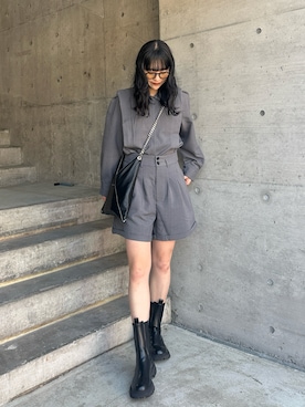 「アイテム（ブーツ）」を使った、𝐒 𝐄 𝐈 𝐑 𝐀さん（レディース・168cm）の春コーディネート