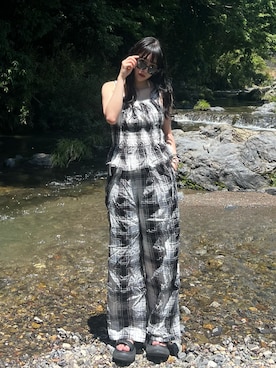 「Ray-Ban（レイバン）のアイテム」を使った、𝐒 𝐄 𝐈 𝐑 𝐀さん（レディース・168cm）の夏コーディネート