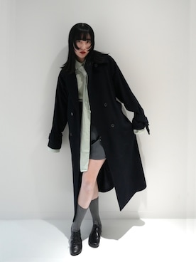 「アイテム（ローファー）」を使った、𝐒 𝐄 𝐈 𝐑 𝐀さん（レディース・168cm・20代）の冬コーディネート