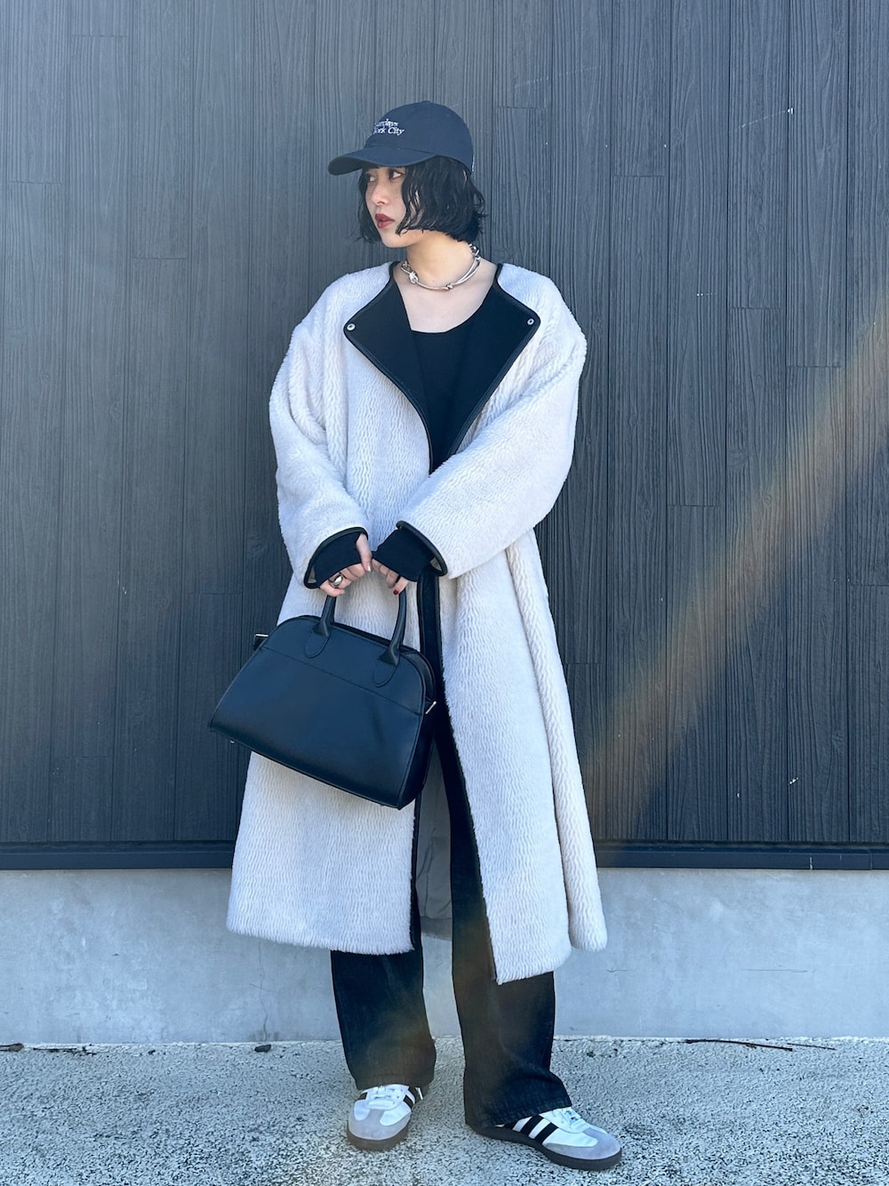 Ameri（アメリ）の「MILITARY LAYERED BOA COAT（ムートンコート