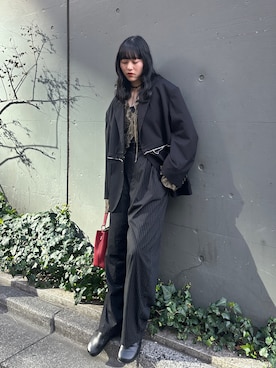 「Knuth Marf（クヌースマーフ）のアイテム」を使った、𝐒 𝐄 𝐈 𝐑 𝐀さん（レディース・168cm）の冬コーディネート