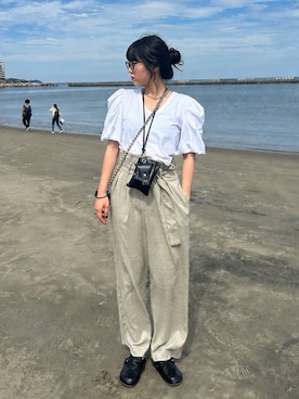 「plage（プラージュ）のアイテム」を使った、𝐒 𝐄 𝐈 𝐑 𝐀さん（レディース・168cm）の夏コーディネート