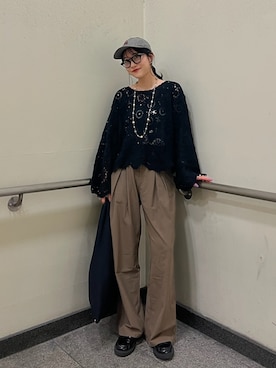 「アイテム（その他）」を使った、𝐒 𝐄 𝐈 𝐑 𝐀さん（レディース・168cm・20代）の秋コーディネート