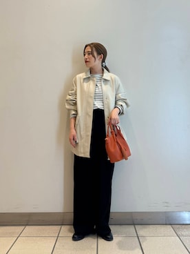 「アイテム（ヘアゴム）」を使った、kaedeさん（レディース・153cm）の秋コーディネート