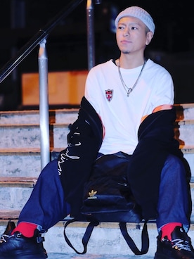 「DONKEY（ドンキー）のアイテム」を使った、gokuokinawaさん（メンズ・157cm）の冬コーディネート