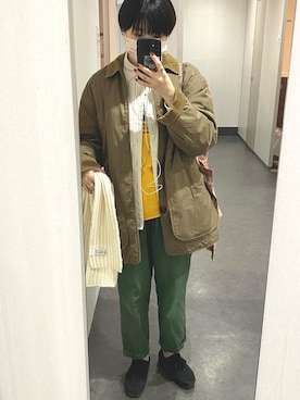 「ブラウンジャケット」｜鶴岡 彩由李(つるおか さゆり)さん（レディース・163cm）の冬コーディネート