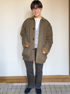 「ブラウンジャケット」｜鶴岡 彩由李(つるおか さゆり)さん（レディース・163cm）の秋コーディネート