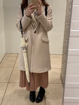 チェスターコートを使った ロングプリーツスカート の人気ファッションコーディネート Wear