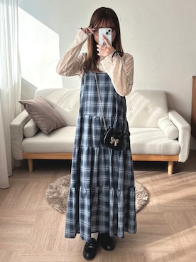 「アイテム（ワンピース/ドレス）」を使った、tapiさん（レディース・153cm）の夏コーディネート