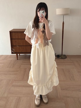 「アイテム（Tシャツ/カットソー、その他）」を使った、aoiさん（レディース・153cm）の夏コーディネート