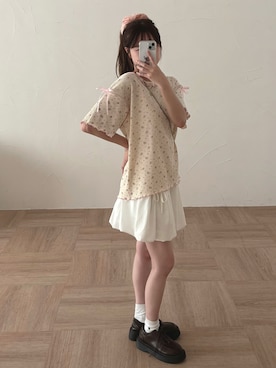 「アイテム（スカート）」を使った、tapiさん（レディース・153cm）の夏コーディネート