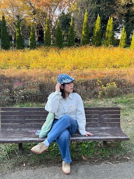 「EDWIN（エドウィン）のアイテム」を使った、ngchmeeeさん（レディース・161cm）の冬コーディネート