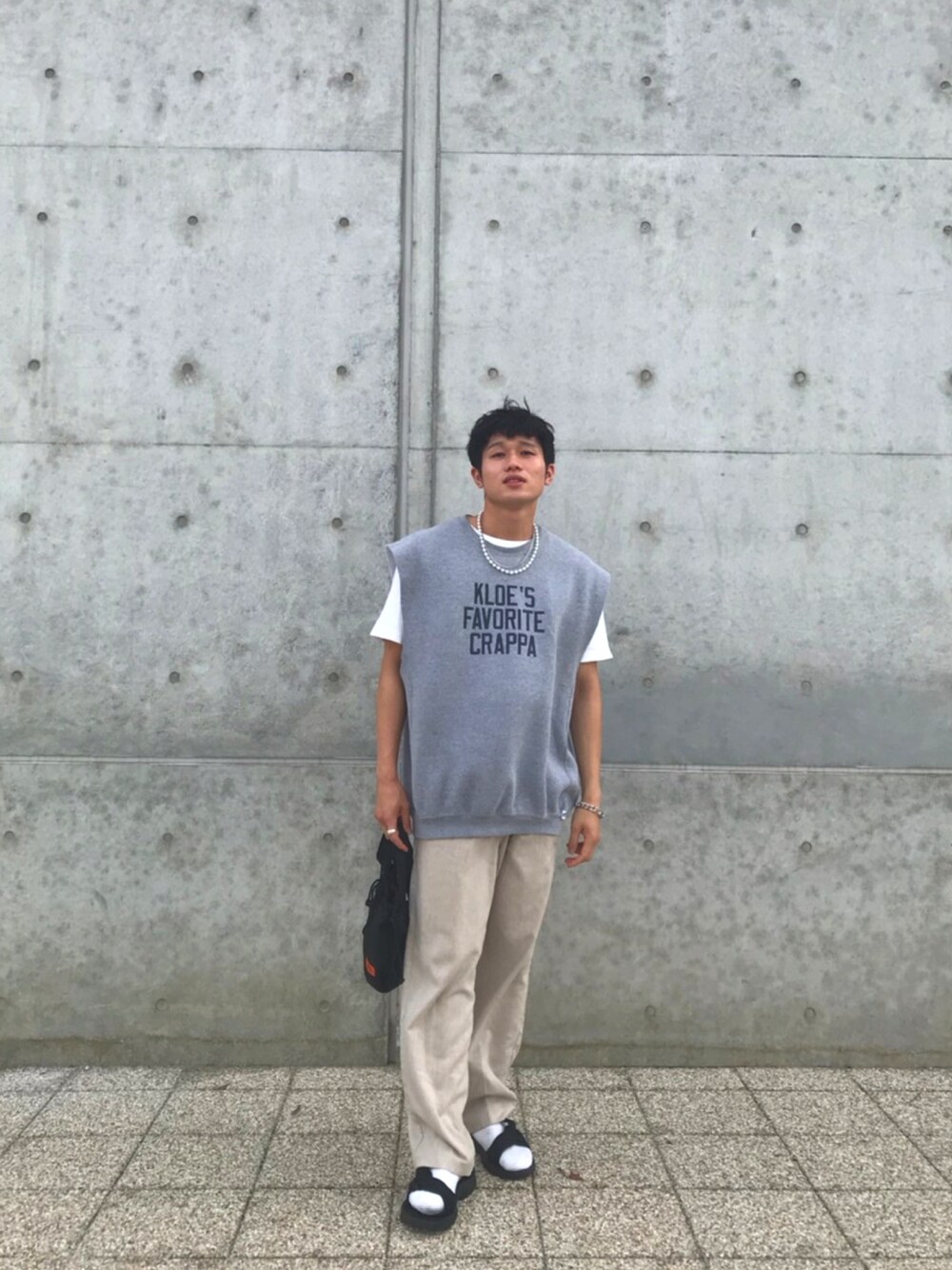 「シンプル、秋服準備はじめました、秋のコーデ、プチプラ、古着MIX」｜「WEGOのアイテム（ネックレス、シルバー系）」を使った、sealllさん（メンズ・172cm）の秋コーディネートの1枚目の写真