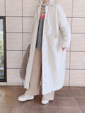 「Libra Cue（リブラ キュー）のアイテム（ステンカラーコート）」を使った、  レテさん（レディース・160cm）の冬コーディネート