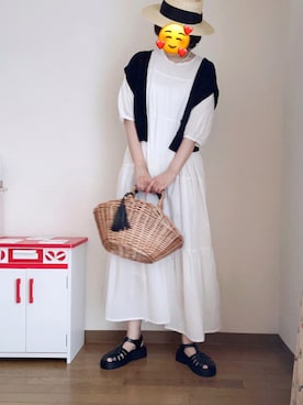 「Libra Cue（リブラ キュー）のアイテム（アクセサリー）」を使った、  レテさん（レディース・160cm）の夏コーディネート