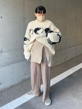 「乱痴気（ランチキ）のアイテム」を使った、kanakoさん（レディース・162cm）の冬コーディネート