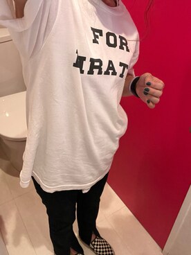 「via j（ヴィアジェイ）のアイテム（Tシャツ/カットソー）」を使った、jmeatfさん（レディース・153cm）の秋コーディネート