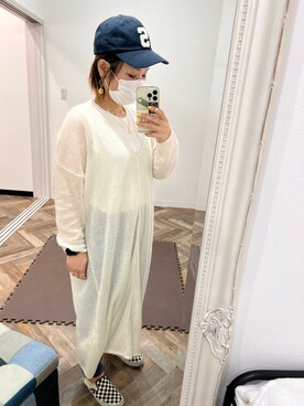 「via j（ヴィアジェイ）のアイテム（帽子）」を使った、jmeatfさん（レディース・153cm）の春コーディネート