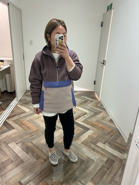「アイテム（その他トップス、パープル系）」を使った、jmeatfさん（レディース・153cm）の冬コーディネート