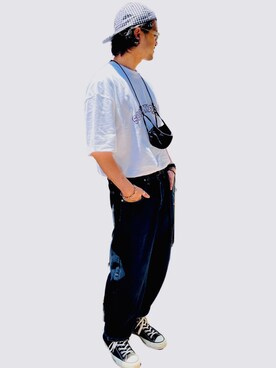 「TENBOX（テンボックス）のアイテム（キャップ）」を使った、onerismさん（メンズ・170cm）の夏コーディネート
